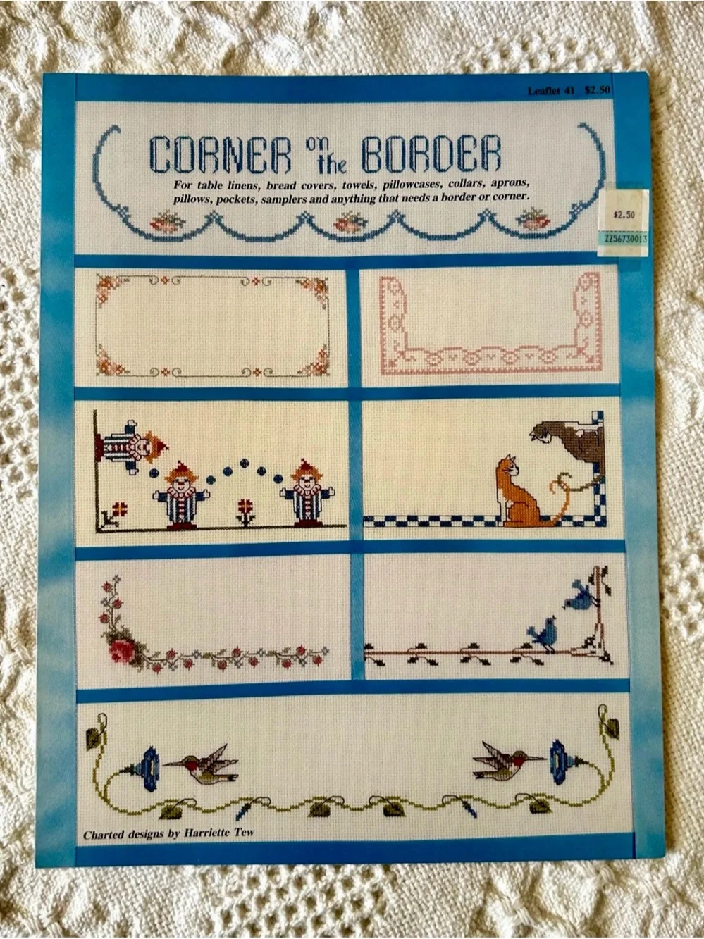 VTG Hutspot House Corner on the Border Cross Stitch Pattern Booklet Tew